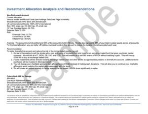 Investment Allocation Sample